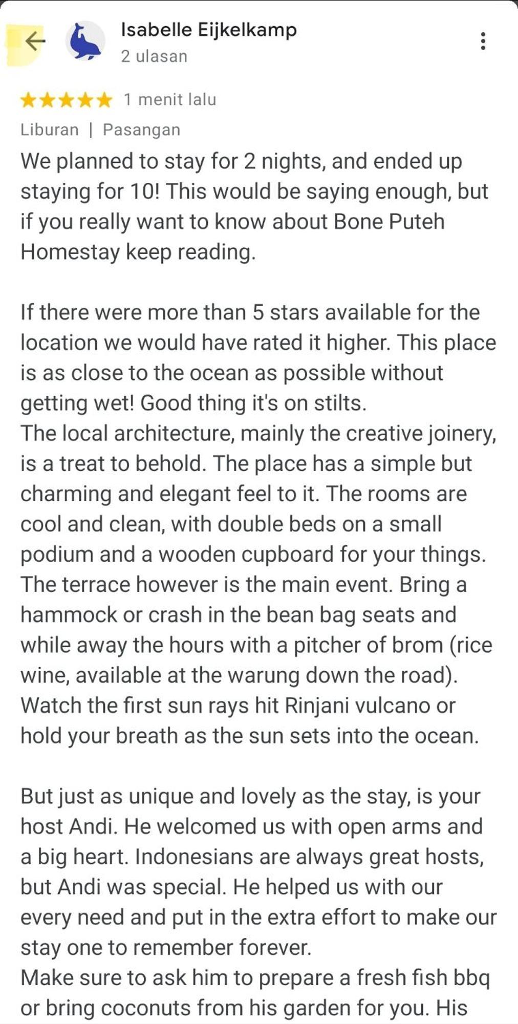 Boneputeh Homestay Taliwang Ngoại thất bức ảnh